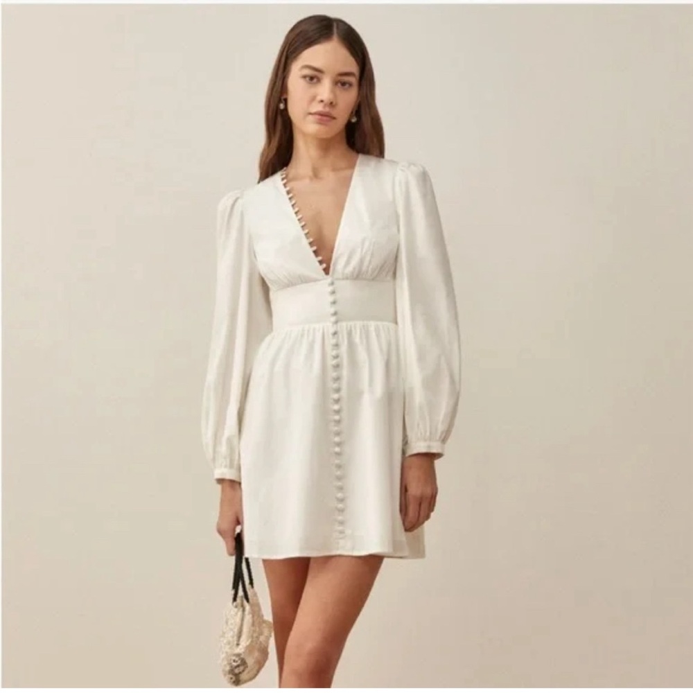 Reformation Caitie Dress white